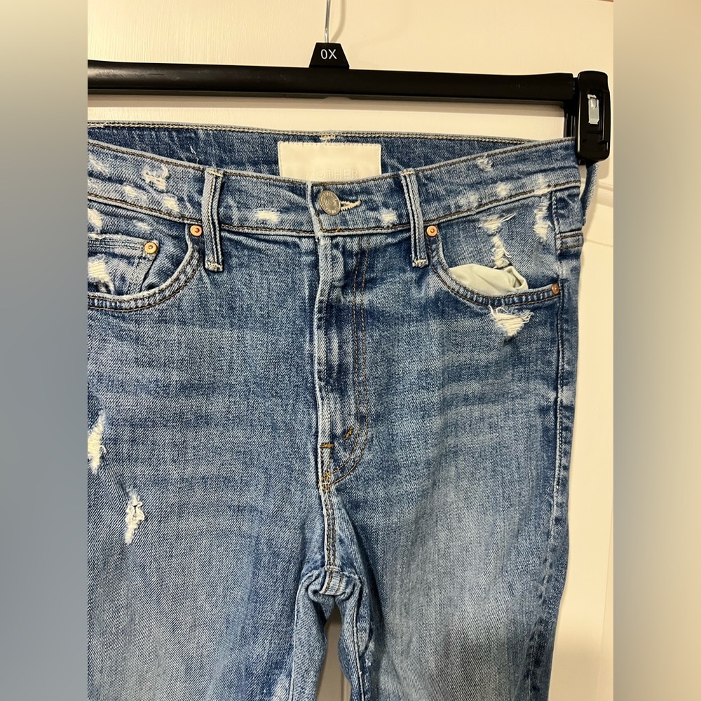 Women’s Mother the insider crop step fray jeans 28 distressed - Picture 3 of 16